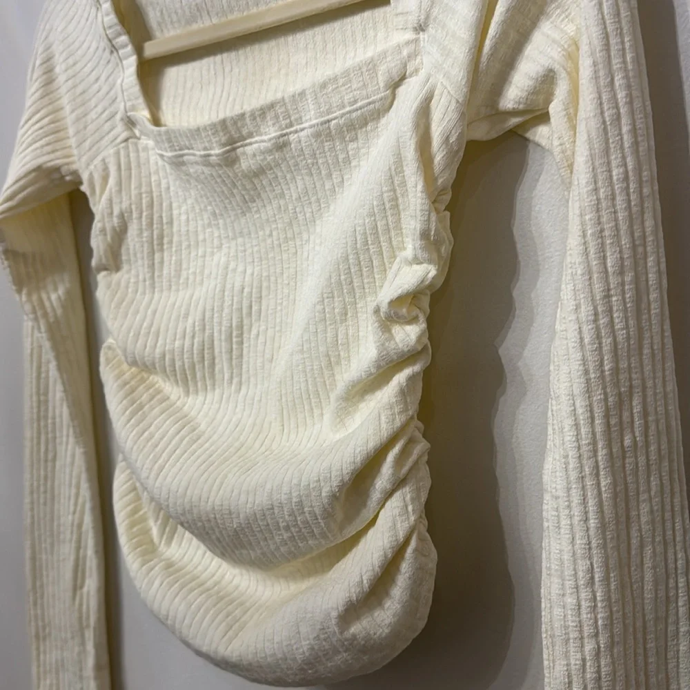 Project Social T Ribbed Long Sleeve with Ruching x-Small - Picture 5 of 6